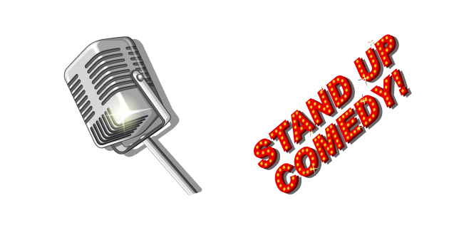 Comedian: Mic and Signboard