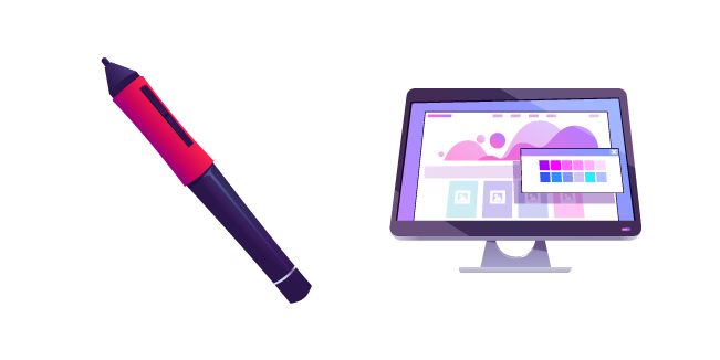 Graphic Designer: Stylus and Monitor