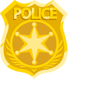 Policeman: Walkie Talkie and Police Badge cursor
