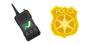 Policeman: Walkie Talkie and Police Badge