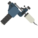 Tattoo Artist: Notebook and Tattoo Machine cursor