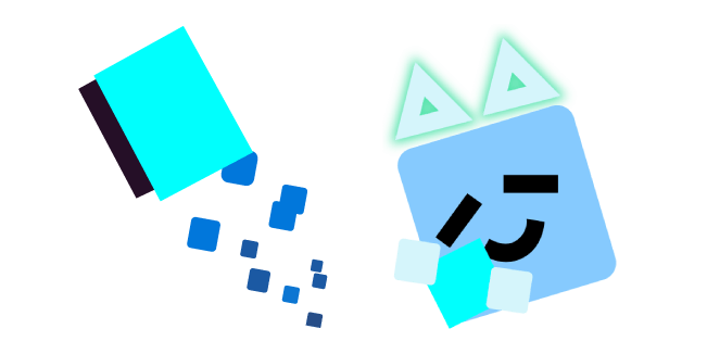 Just Shapes and Beats Blue Square and Big Cube