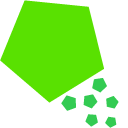 Just Shapes and Beats Green Pentagon and Blue Square pointer