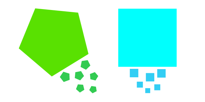 Just Shapes and Beats Green Pentagon and Blue Square