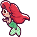 Cute Ariel and Flounder cursor