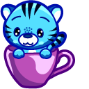 Cute Blue Tiger cursor