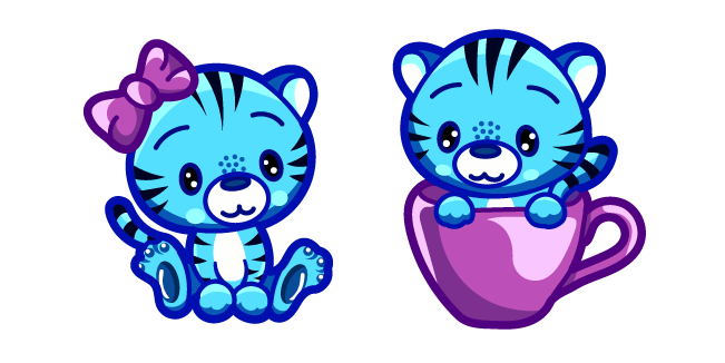 Cute Blue Tiger