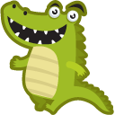 Cute Crocodile with a Balloon cursor