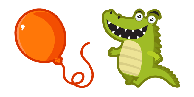 Cute Crocodile with a Balloon