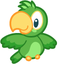 Cute Green Parrot cursor
