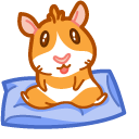 Cute Guinea Pig on Pillow cursor