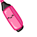 Cute Highlighter Pen and Notebook pointer