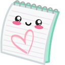 Cute Highlighter Pen and Notebook cursor