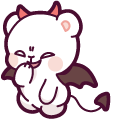 Cute Milk Bear Devil cursor