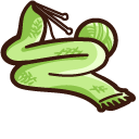 Cute Mocha Bear and Scarf pointer