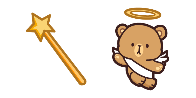 Cute Mocha Bear Angel