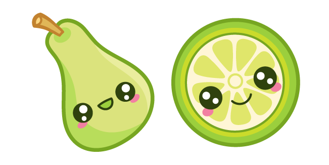 Cute Pear and Lime