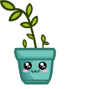Cute Pot with Plant pointer