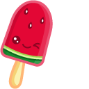 Cute Rainbow and Watermelon Frozen Juice cursor