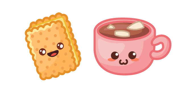 Cute Sandwich Cookie and Cocoa