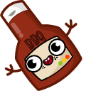 Cute Sausage and BBQ Sauce cursor