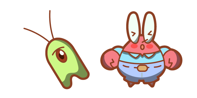 Cute Sheldon J. Plankton and Eugene H. Krabs
