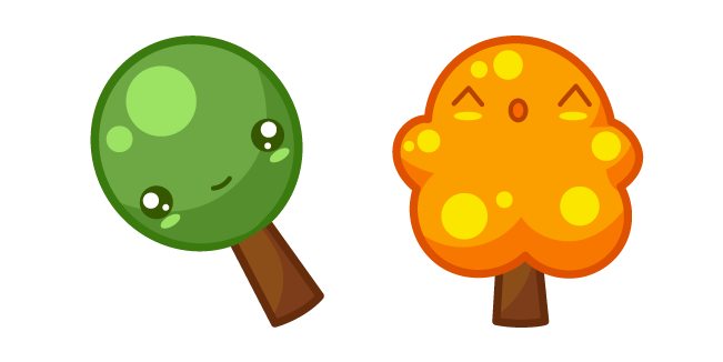 Cute Summer and Autumn Trees