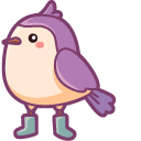 Kawaii Birdhouse and Bird in Boots cursor