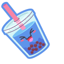 Kawaii Blue and Green Bubble Tea pointer