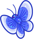 Kawaii Blue Butterfly and Fish pointer