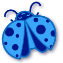 Kawaii Blue Ladybug cursor
