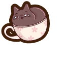 Kawaii Cats in Teacups cursor