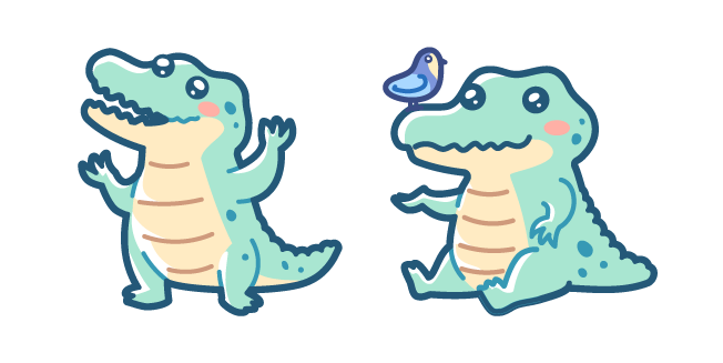 Kawaii Crocodile and Little Bird