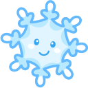 Kawaii Drop and Snowflake cursor