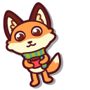 Kawaii Fox with Hot Cocoa and on Ice Skates pointer