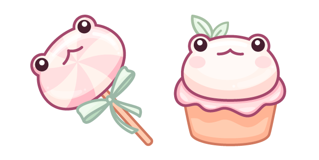 Kawaii Frog Lollipop and Cupcake