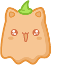 Kawaii Ghost Pumpkin Cat cursor