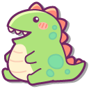 Kawaii Happy Little Dino cursor