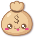 Kawaii Money Bag and Cash cursor