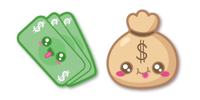 Kawaii Money Bag and Cash