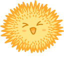 Kawaii Orange Sea Urchin cursor