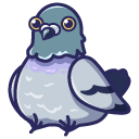 Kawaii Pigeon with Bread cursor