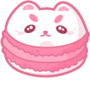 Kawaii Pink Cat-Macaron cursor
