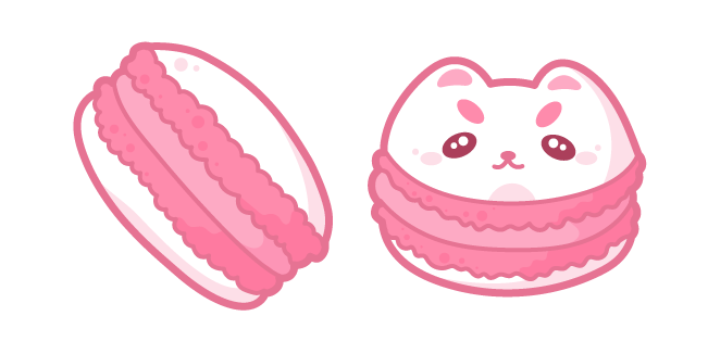 Kawaii Pink Cat-Macaron