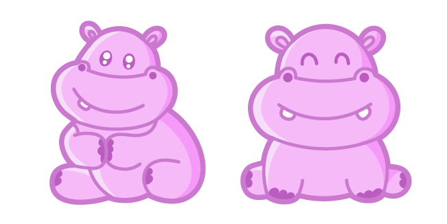 Kawaii Pink Hippopotamus