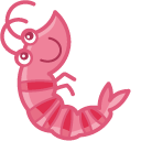 Kawaii Pink Smiling Shrimp pointer