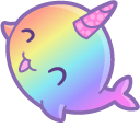 Kawaii Rainbow Whale Unicorn pointer