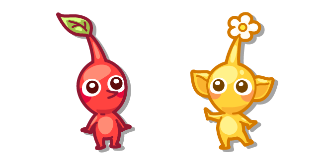 Kawaii Red Pikmin and Yellow Pikmin