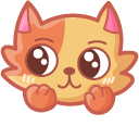 Kawaii Spotted Cat Wants to Play cursor