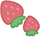 Kawaii Strawberry Cow and Strawberries pointer